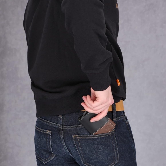 Timberland Men's Baseline Canvas and Genuine Leather Trifold Wallet NWT - Picture 4 of 13